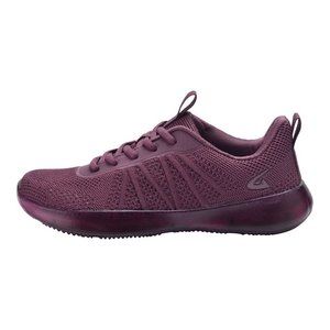GEERS Dusty Burgundy Mesh Jelly-Sole Sneaker